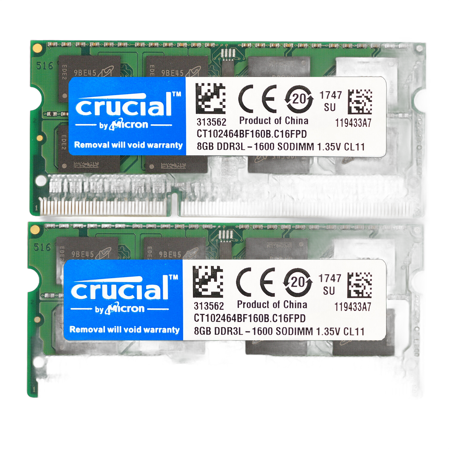 Crucial 8GB DDR3L 1600MHz Laptop RAM (SODIMM)