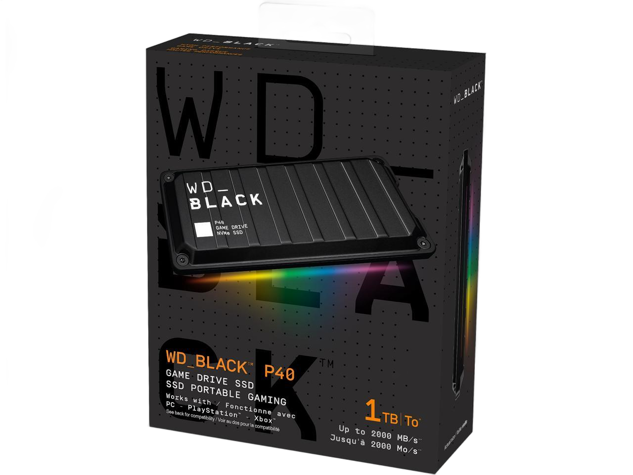 WD_BLACK P40 Game Drive SSD 1TB (USB 3.2 Gen 2×2)