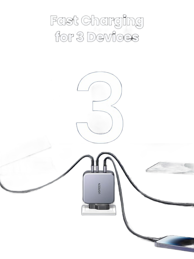 UGREEN GaN Fast Charger 140W with Cable — view 3