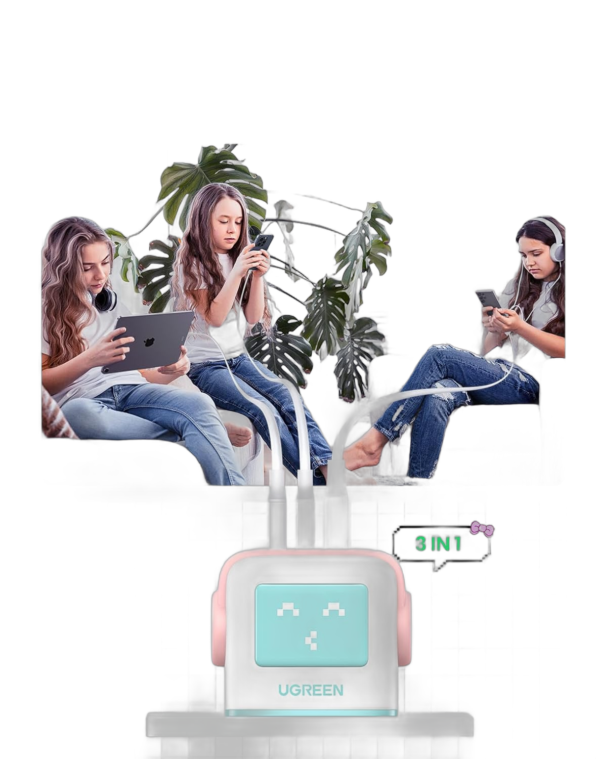 UGREEN Uno RG 65W 3-Port GaN Fast Charger — view 3