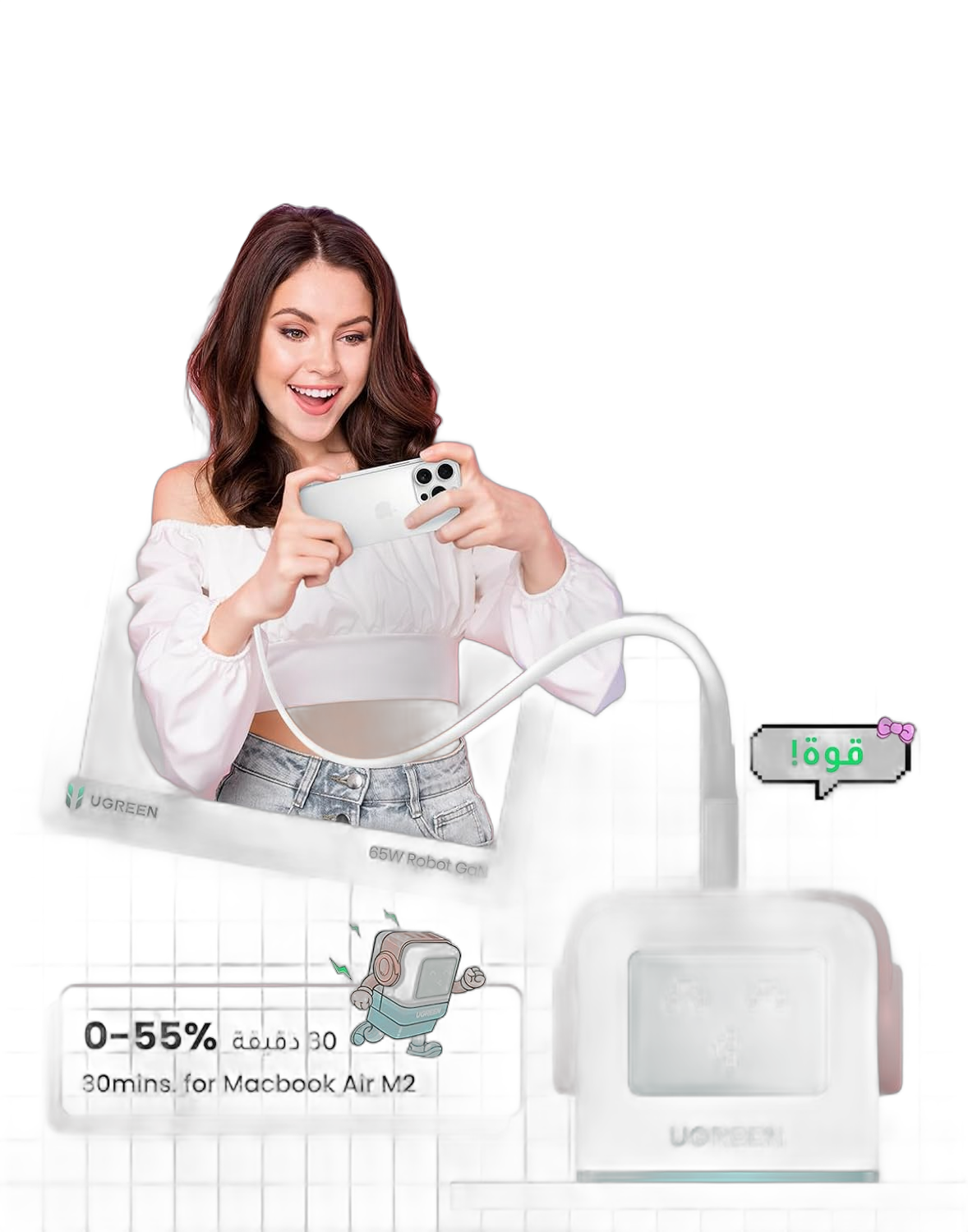 UGREEN Uno RG 65W 3-Port GaN Fast Charger — view 4
