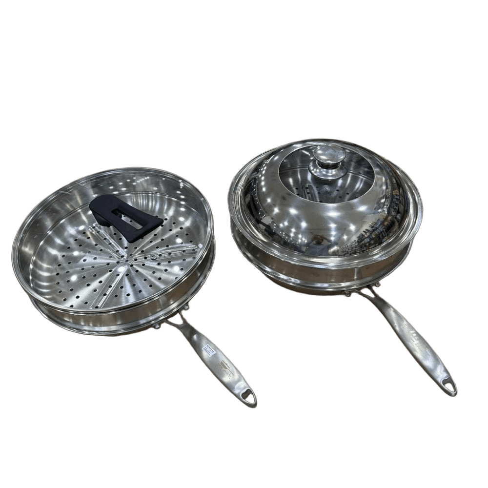 2 in 1 Laser Coated Deep Pan & Steamer