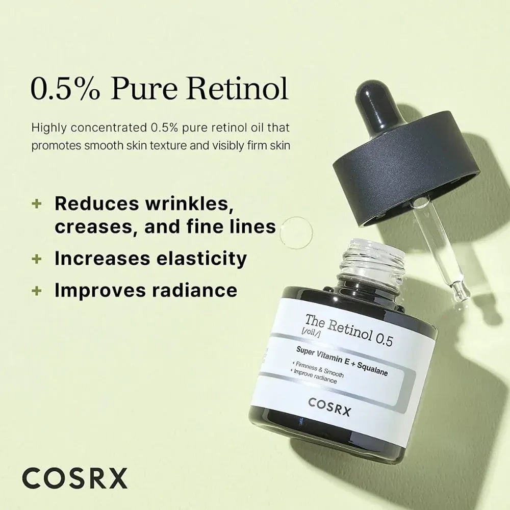 Cosrx The Retinol 0.5 Oil Super Vitamin E + Squalane 20ml